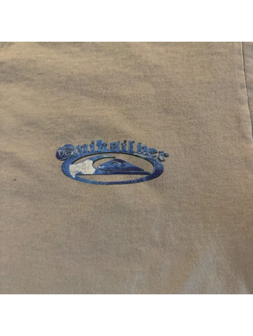 Vintage 90s Quiksilver Single Stitch Graphic T-Shirt Surf Tan Size Medium